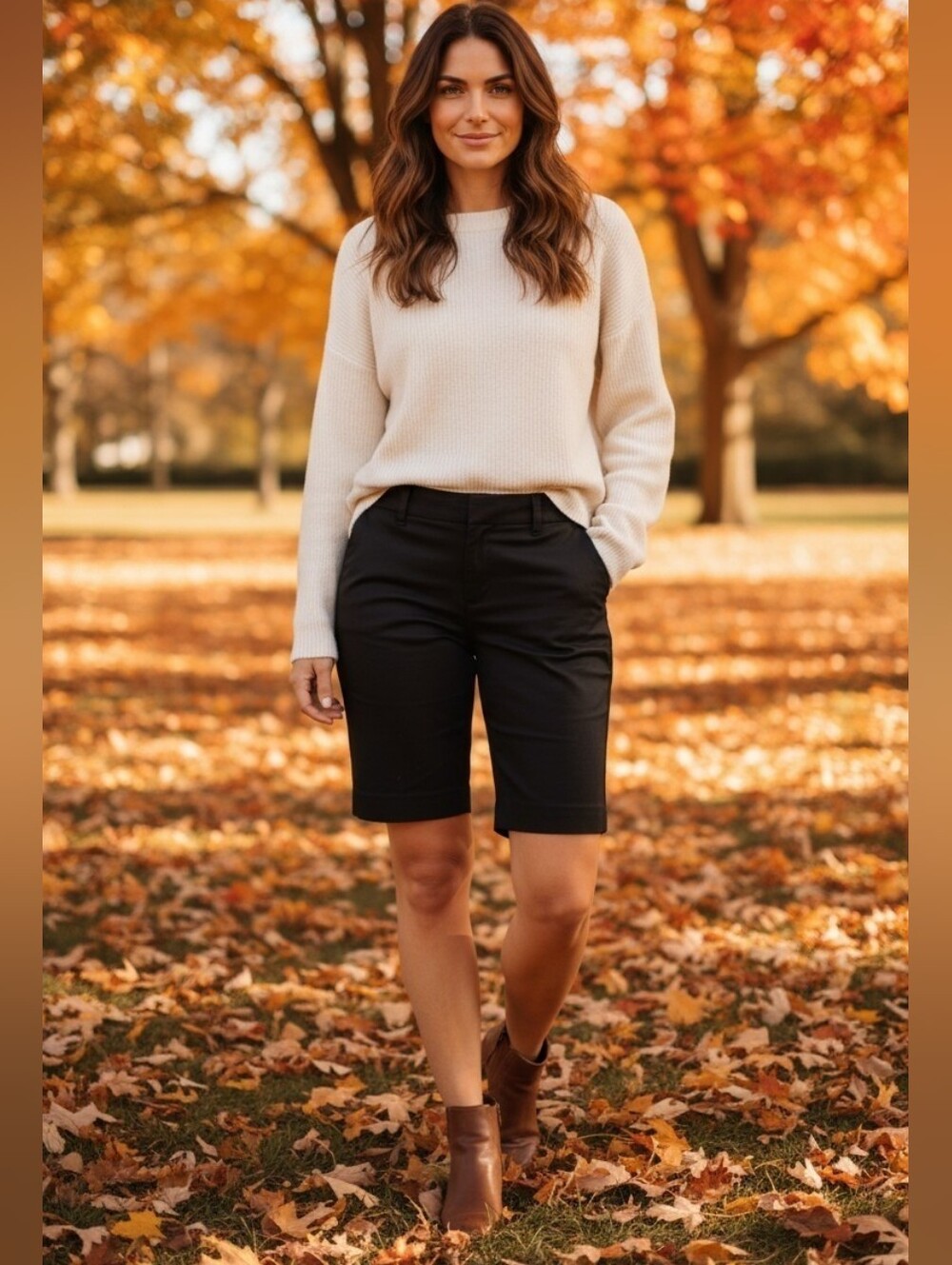 GAP Black Bermuda Stretch Shorts